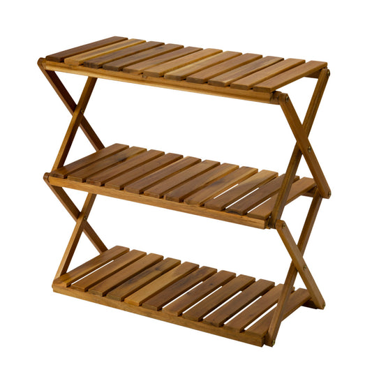Acacia 3-Tier Foldable Wooden Stand Natural_0