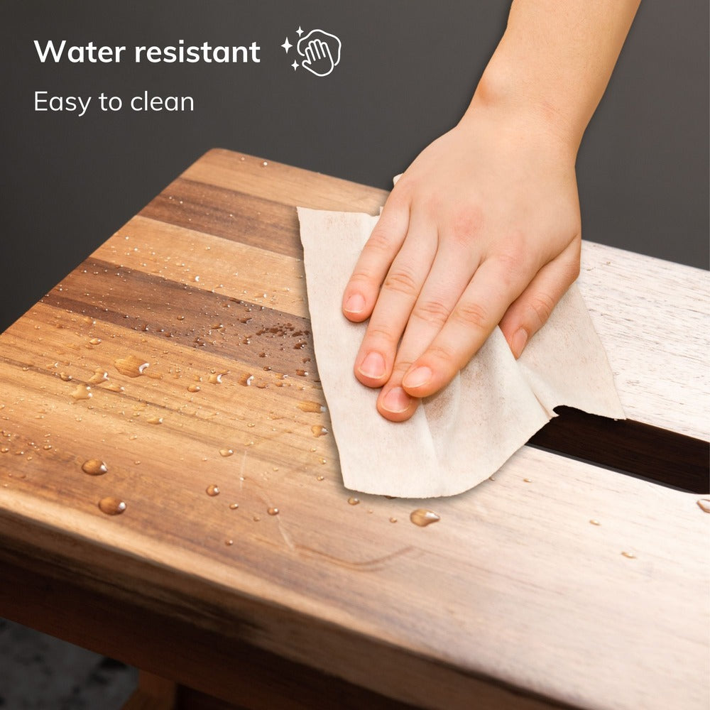 Acacia Wood Two Step Stool Small Size Strong Weight Capacity_8
