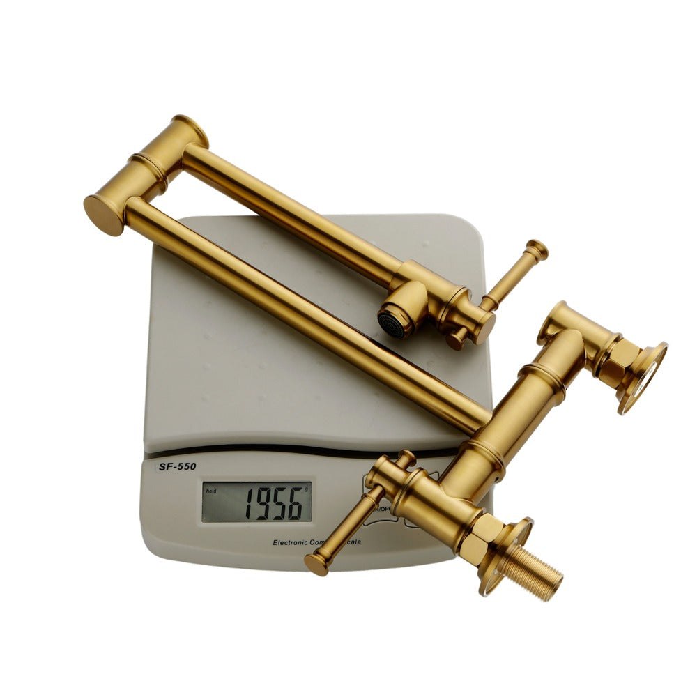 Pot Filler Faucet Wall Mount Pot Filler Faucet - Gold_4