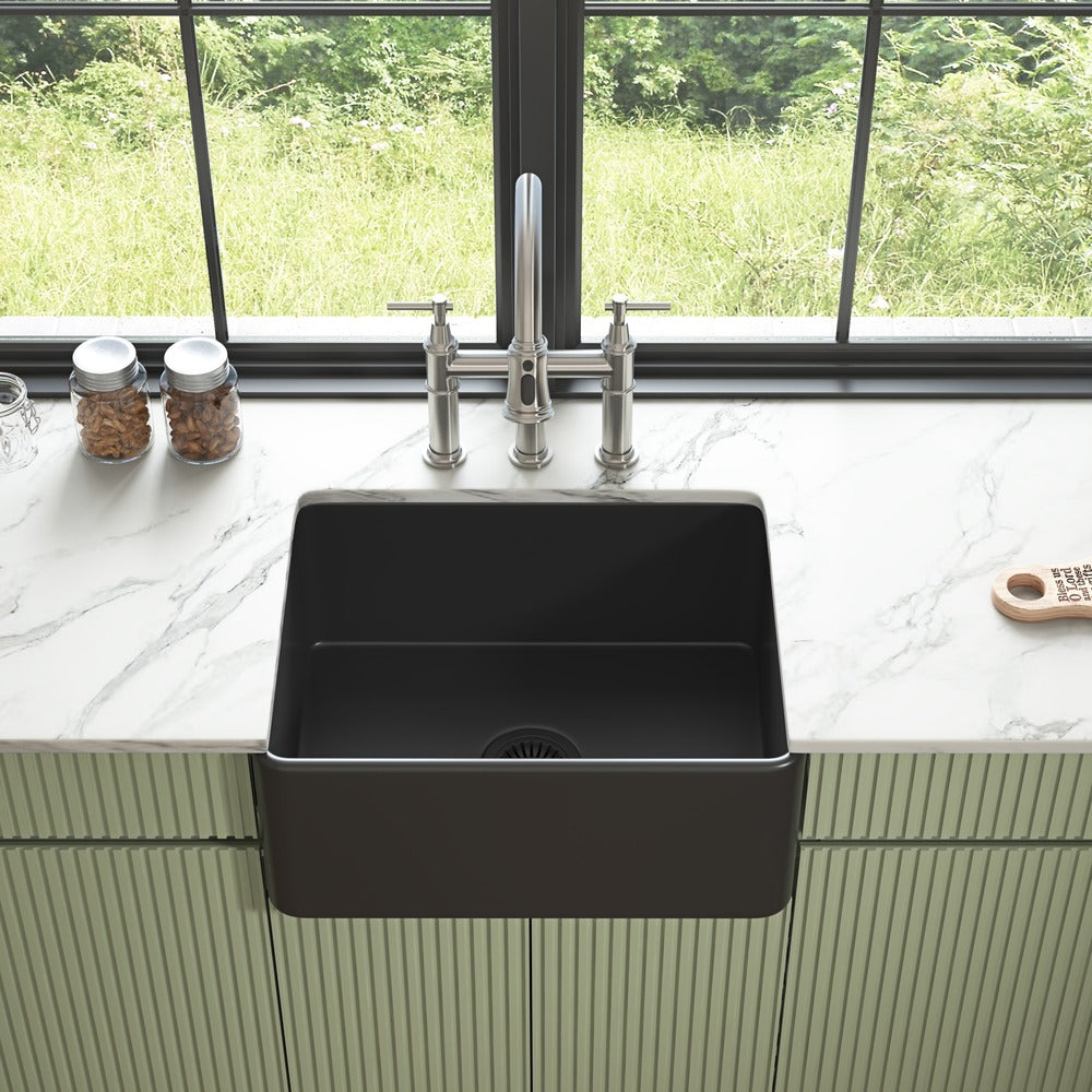Inch White Farmhouse Sink Deep Undermount Apron Kitchen Sink_2