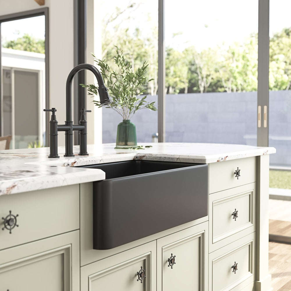 Inch White Farmhouse Sink Deep Undermount Apron Kitchen Sink_3