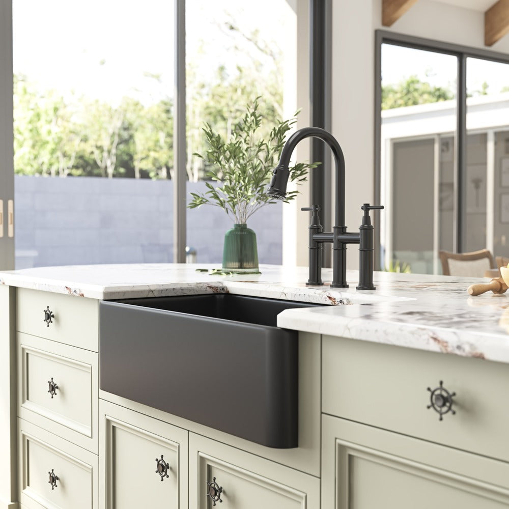 Inch White Farmhouse Sink Deep Undermount Apron Kitchen Sink_7