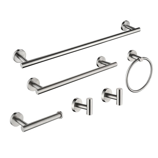 6-Piece Stainless Steel Towel Rack Set On-Site Wall Mount_0
