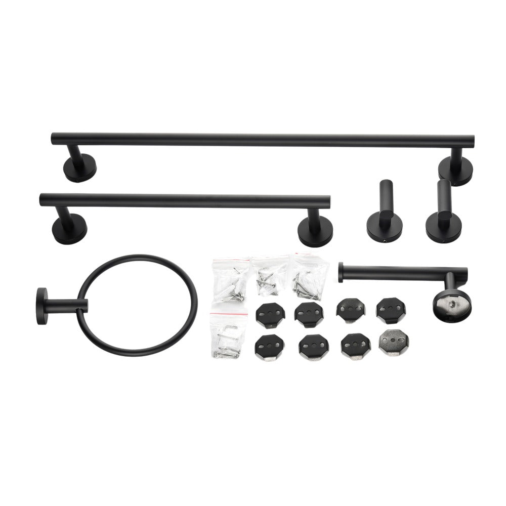 6-Piece Stainless Steel Towel Rack Set Wall Mount_0