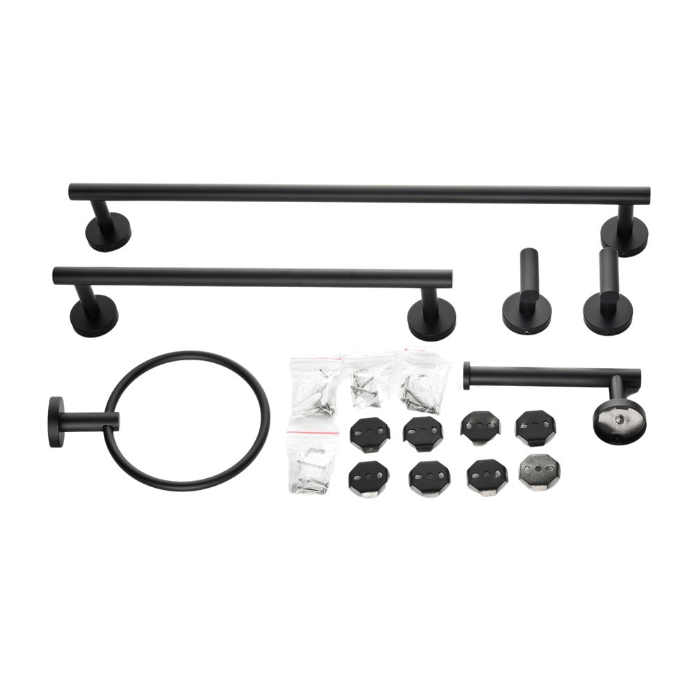 6-Piece Stainless Steel Towel Rack Set Wall Mount_0