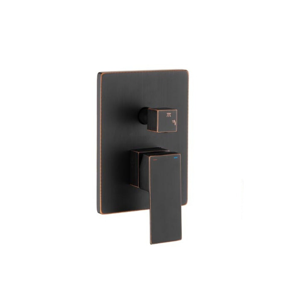 Ceiling Mounted Shower System Combo Set with Handheld and 16"Shower head - Bronze_4