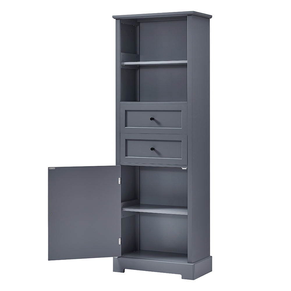 Tall Bathroom Storage Cabinet - Grey_3