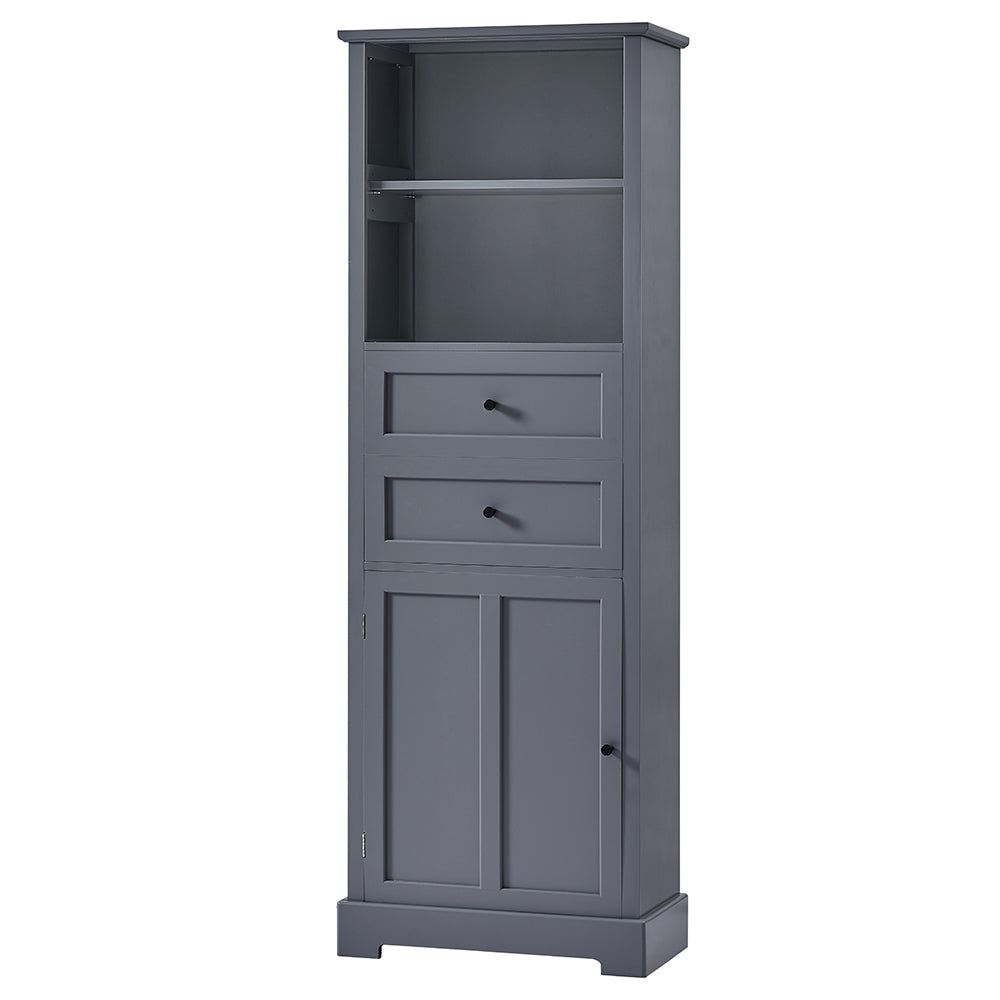 Tall Bathroom Storage Cabinet - Grey_2