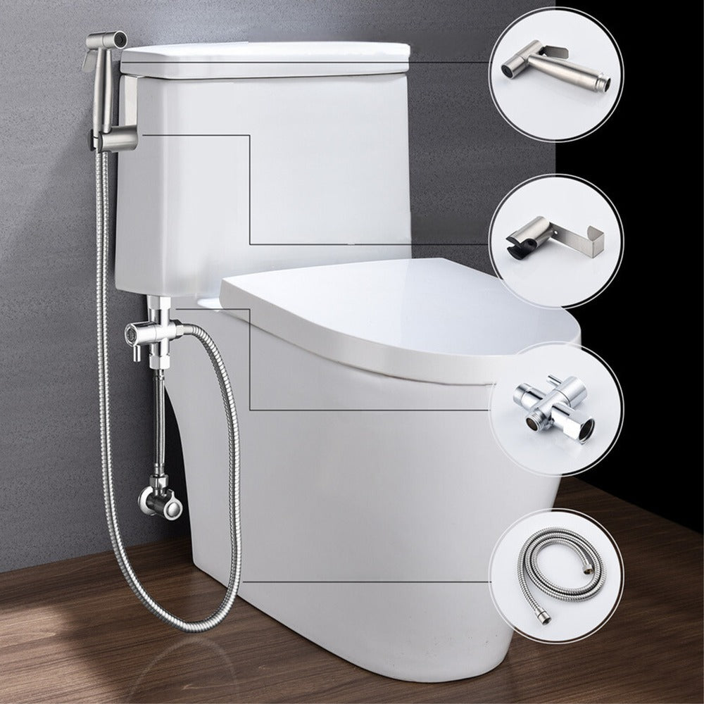 Bidet Sprayer for Toilet Handheld Cloth Diaper Sprayer - Silver_6