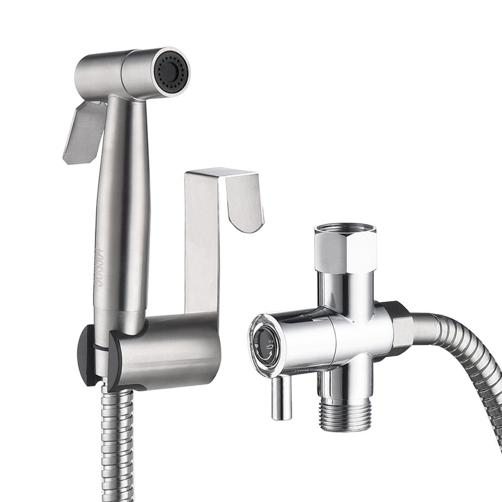 Bidet Sprayer for Toilet Handheld Cloth Diaper Sprayer - Silver_0