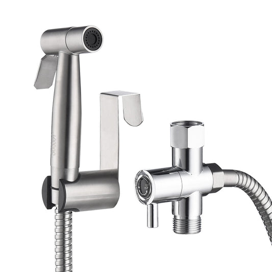 Bidet Sprayer for Toilet Handheld Cloth Diaper Sprayer - Silver_0