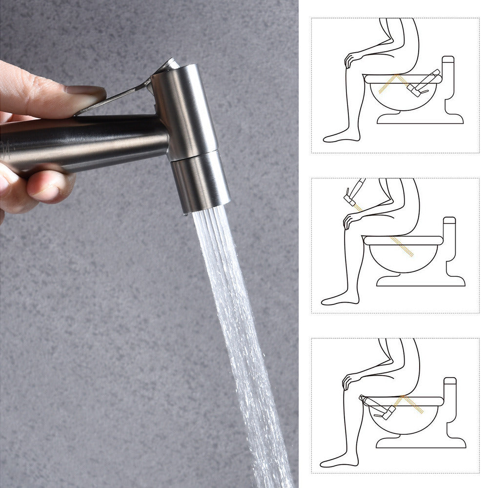 Bidet Sprayer for Toilet Handheld Cloth Diaper Sprayer - Silver_4