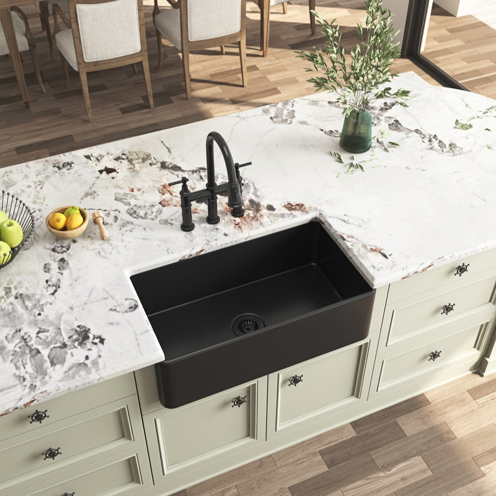 Farmhouse Sink Single Undermount Deep Apron Kitchen Sink_4