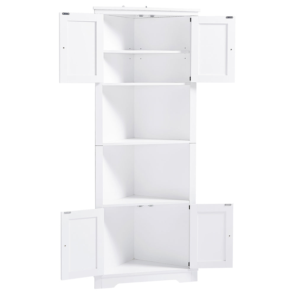 Tall Corner Bathroom Cabinet - White_7