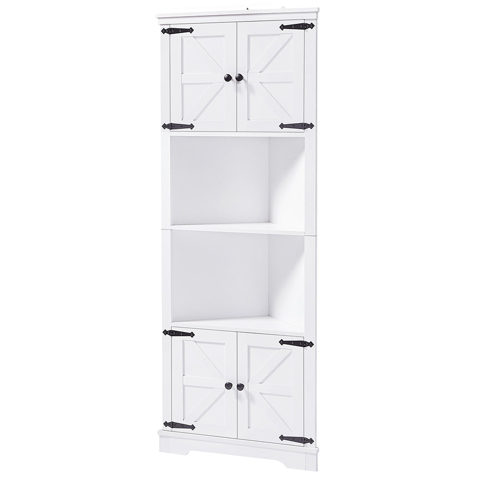 Tall Corner Bathroom Cabinet - White_6