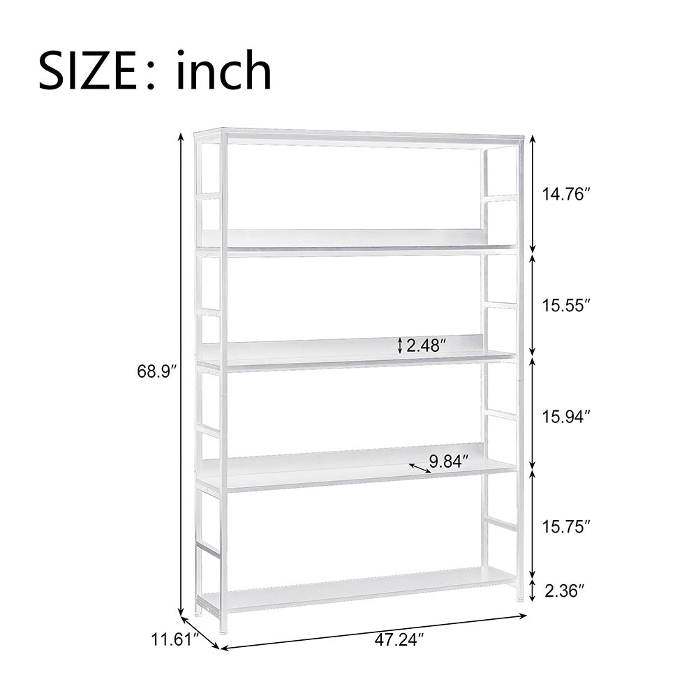 5-Tier Bookcase with Metal Frame_8