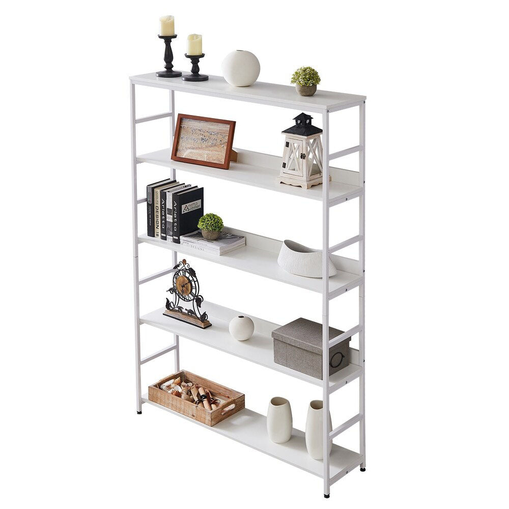 5-Tier Bookcase with Metal Frame_5