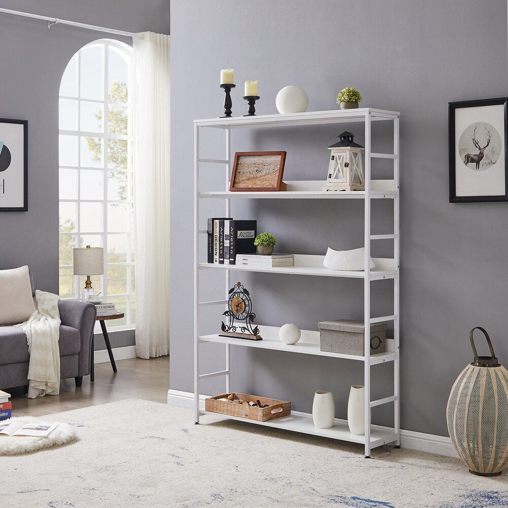 5-Tier Bookcase with Metal Frame_2