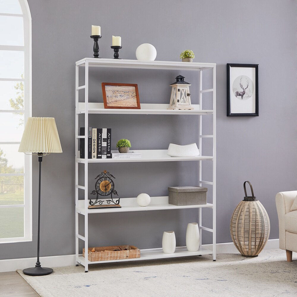 5-Tier Bookcase with Metal Frame_3