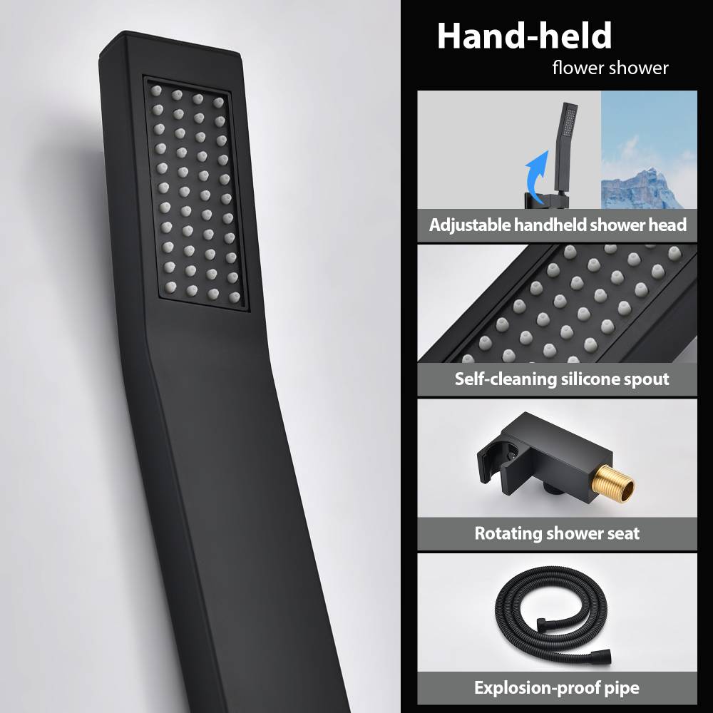 12" Rain Shower Head Systems Wall Mounted Shower_5