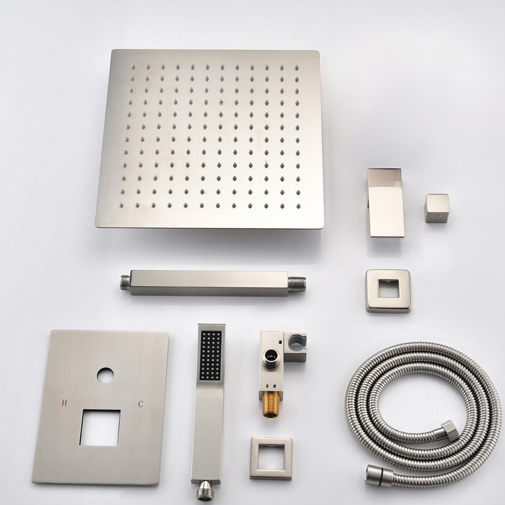 Ceiling Mounted Shower System with Handheld 12in Head_2