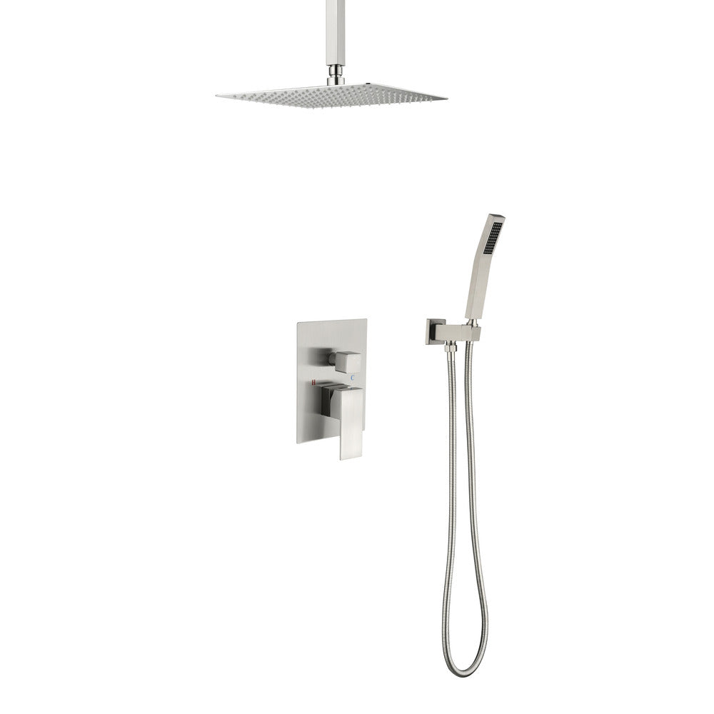 Ceiling Mounted Shower System with Handheld 12in Head_1