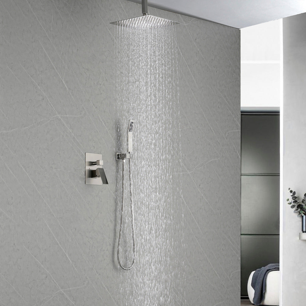 Ceiling Mounted Shower System with Handheld 12in Head_5