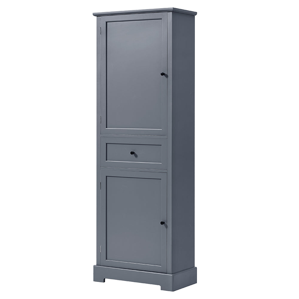 Tall Bathroom Cabinet with Adjustable Shelf and Drawer - Grey_4