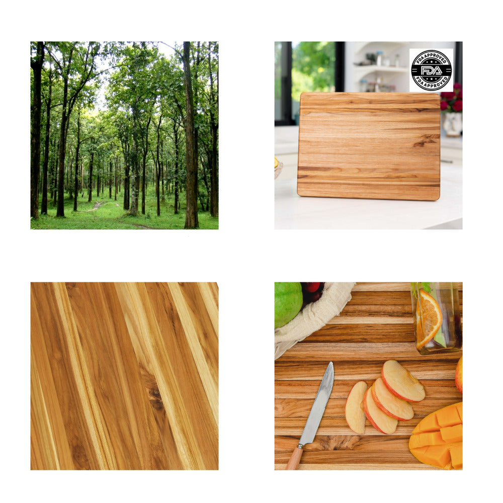Teak Reversible Chopping Board Medium Size_3