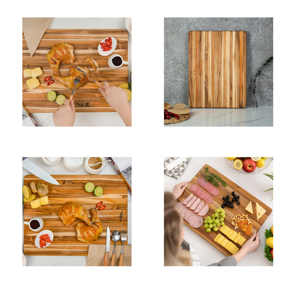 Teak Cutting Board Reversible Medium Size_5