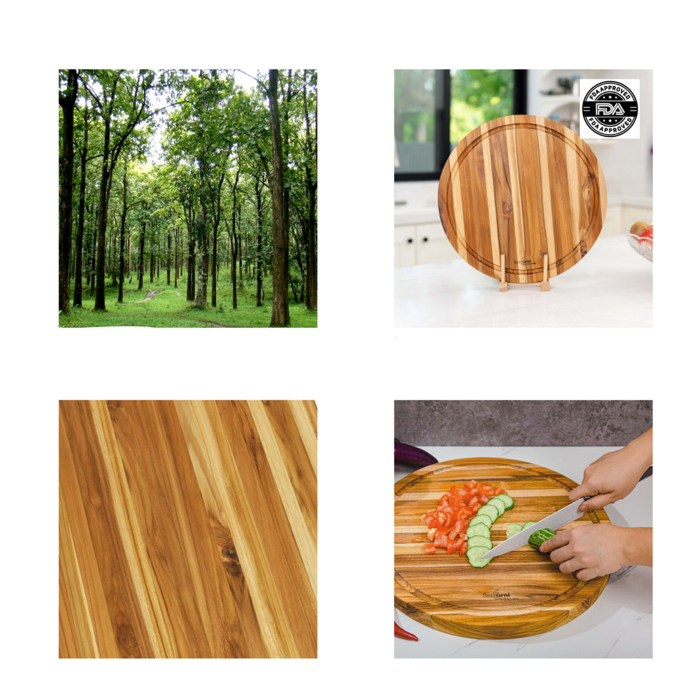 Teak Reversible Chopping Board Large Size_6