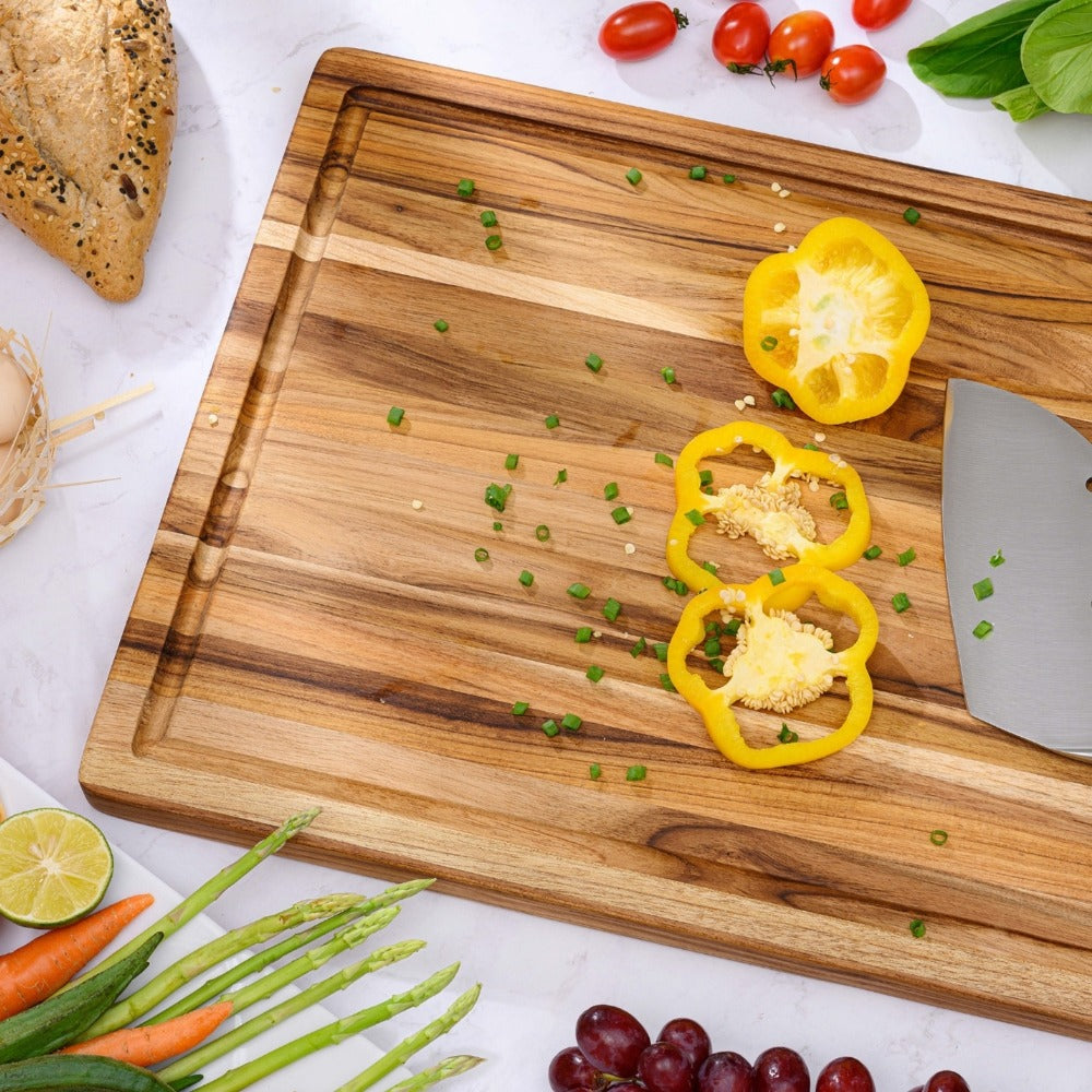 Teak Reversible Chopping Board Small_3