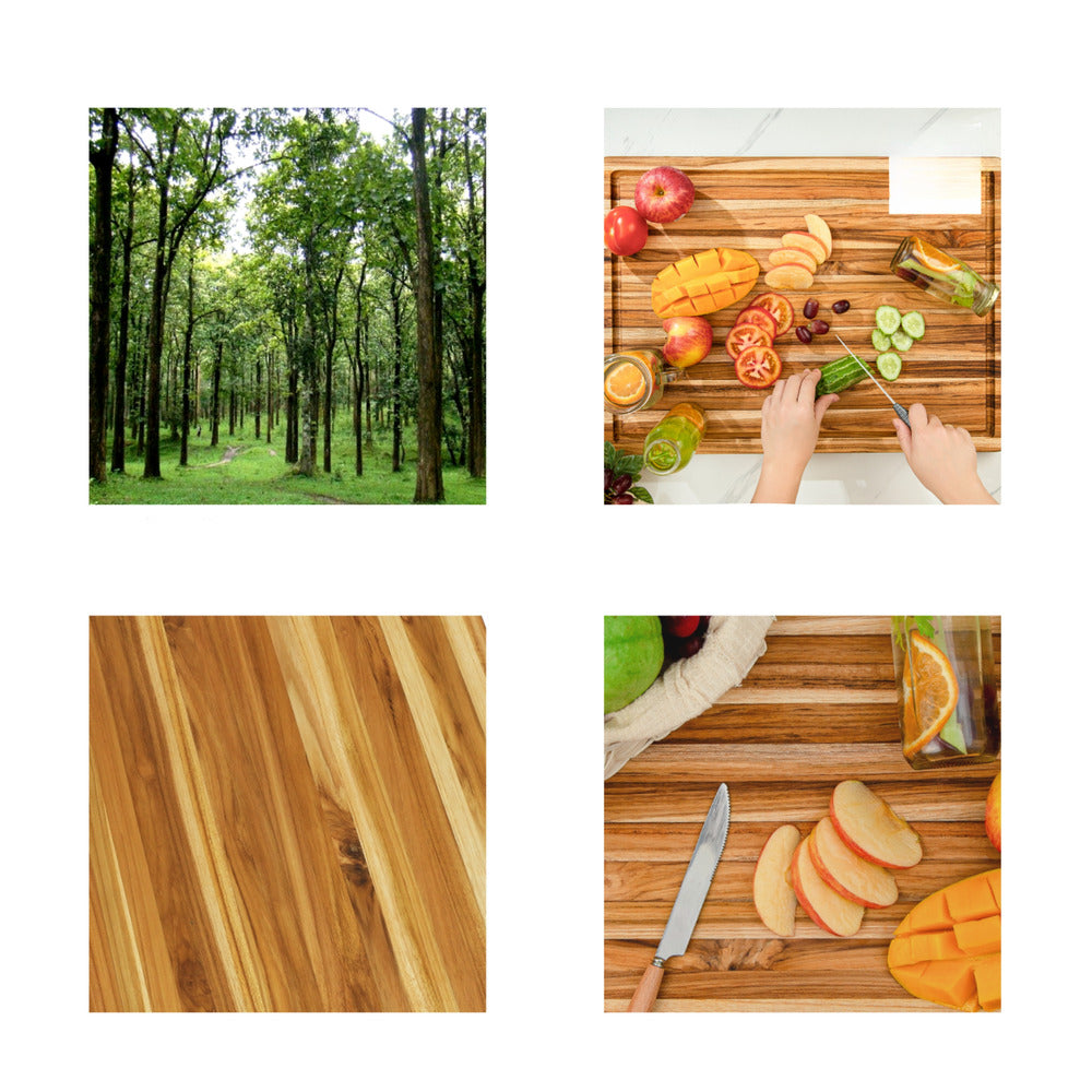 Teak Reversible Chopping Board Small_6