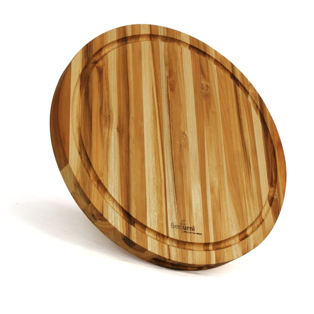 Round Teak Cutting Board Set - 15.75 Inch, Pack of 5 Pieces_0
