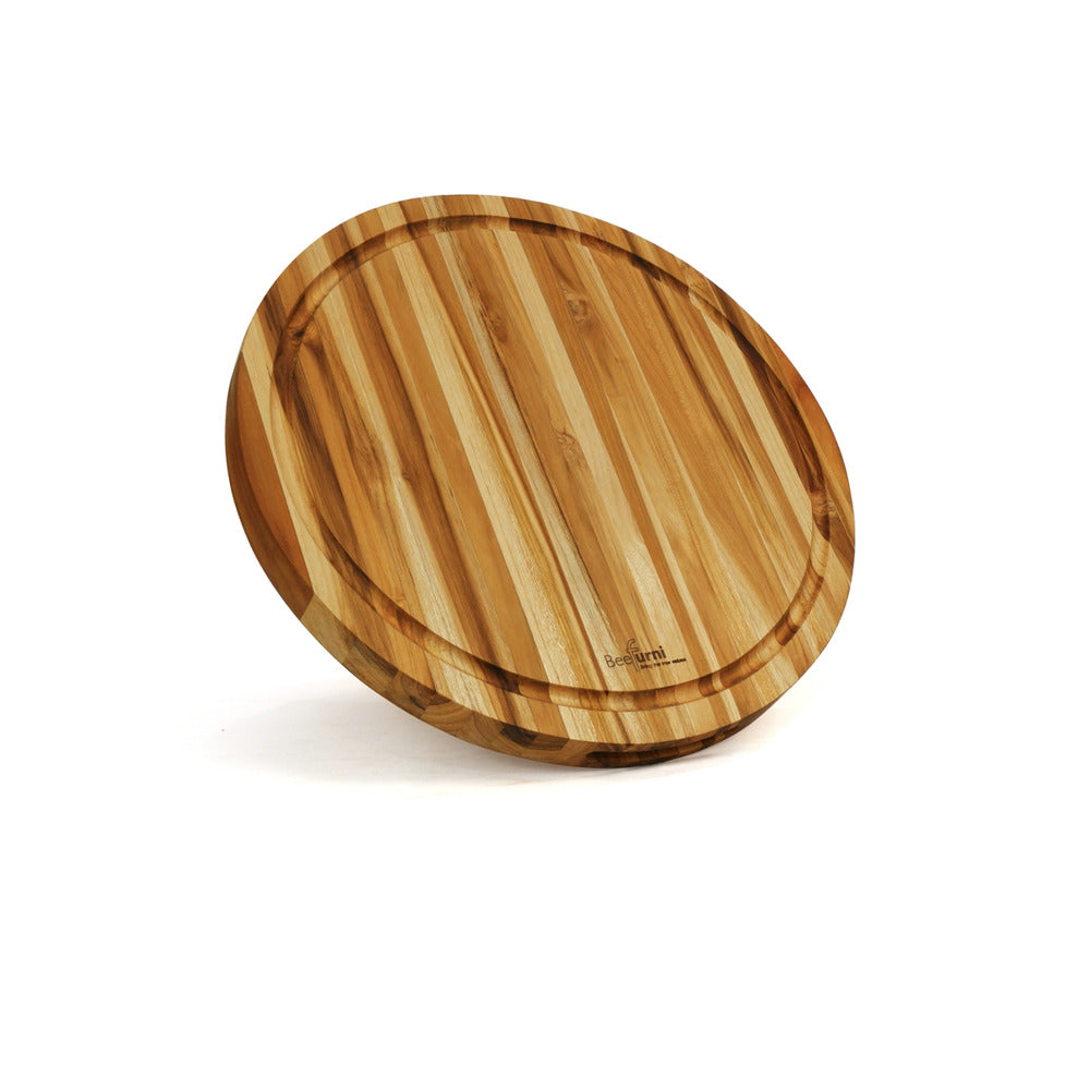 Round Teak Cutting Board Set - 15.75 Inch, Pack of 5 Pieces_2