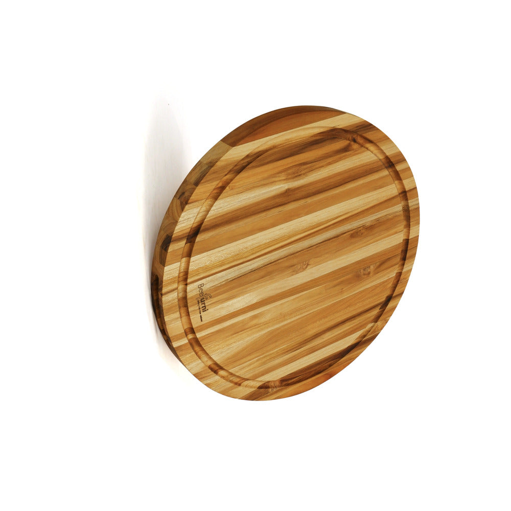 Round Teak Cutting Board Set - 15.75 Inch, Pack of 5 Pieces_3
