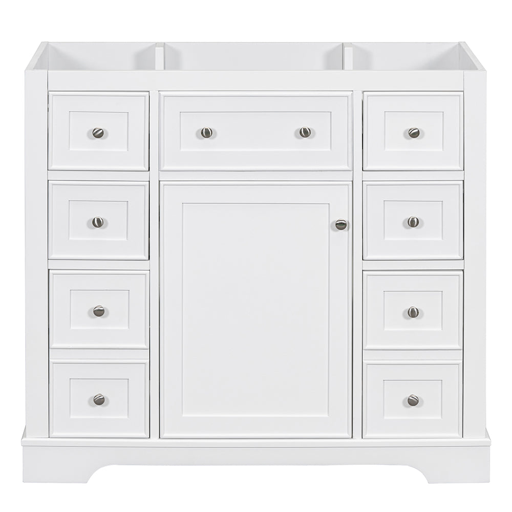 36 Inch Bathroom Vanity Base - White_0