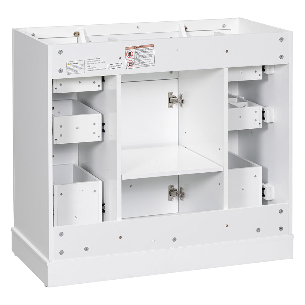 36 Inch Bathroom Vanity Base - White_6