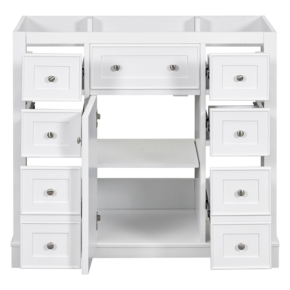 36 Inch Bathroom Vanity Base - White_5