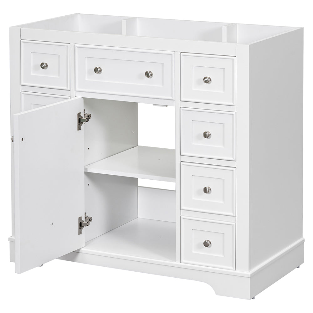 36 Inch Bathroom Vanity Base - White_2