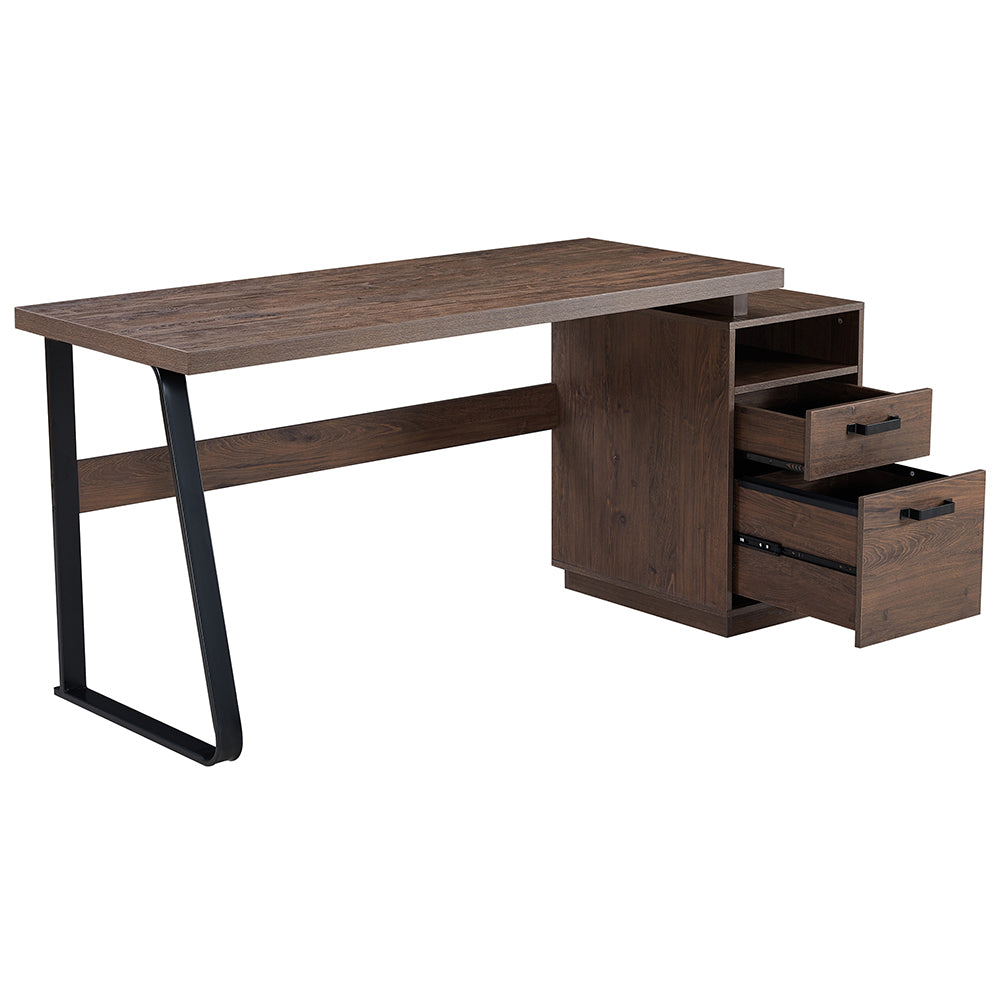 65 Inch Home Office Desk with Drawers & Hanging File Storage_7