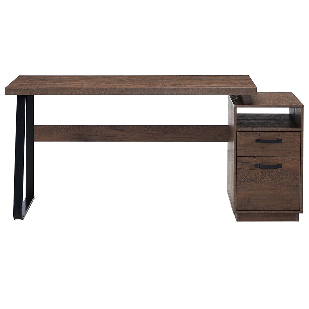 65 Inch Home Office Desk with Drawers & Hanging File Storage_0