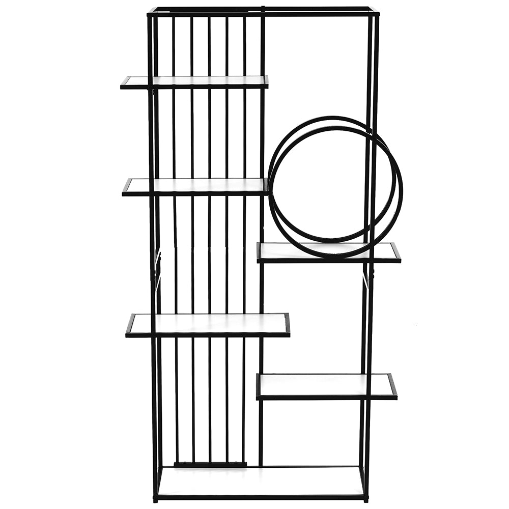 6-Tier Bookcase with Black Metal Frame_6