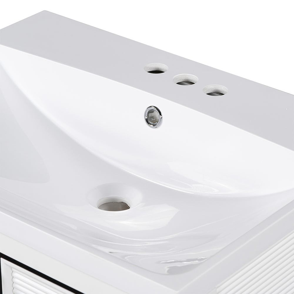 24 Inch Wall-Mounted Bathroom Vanity with Ceramic Basin - White_10