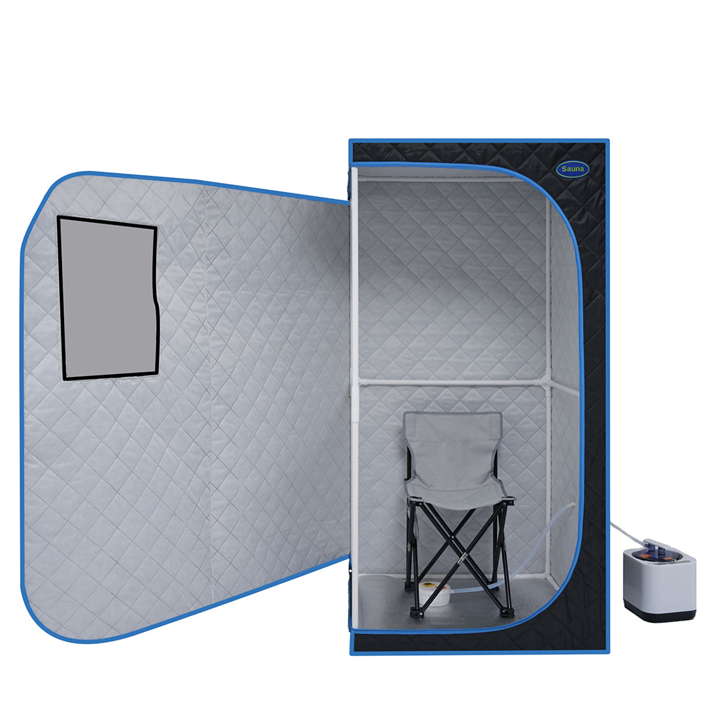 Portable Full Size Steam Sauna Tent - Black_0