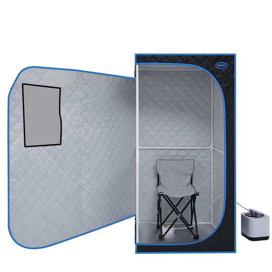 Portable Full Size Steam Sauna Tent - Black_0
