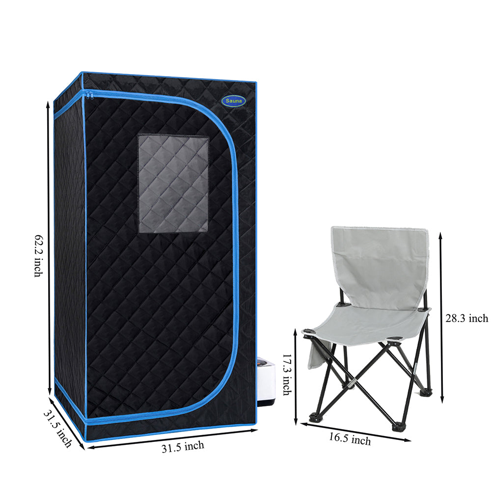 Portable Full Size Steam Sauna Tent - Black_10