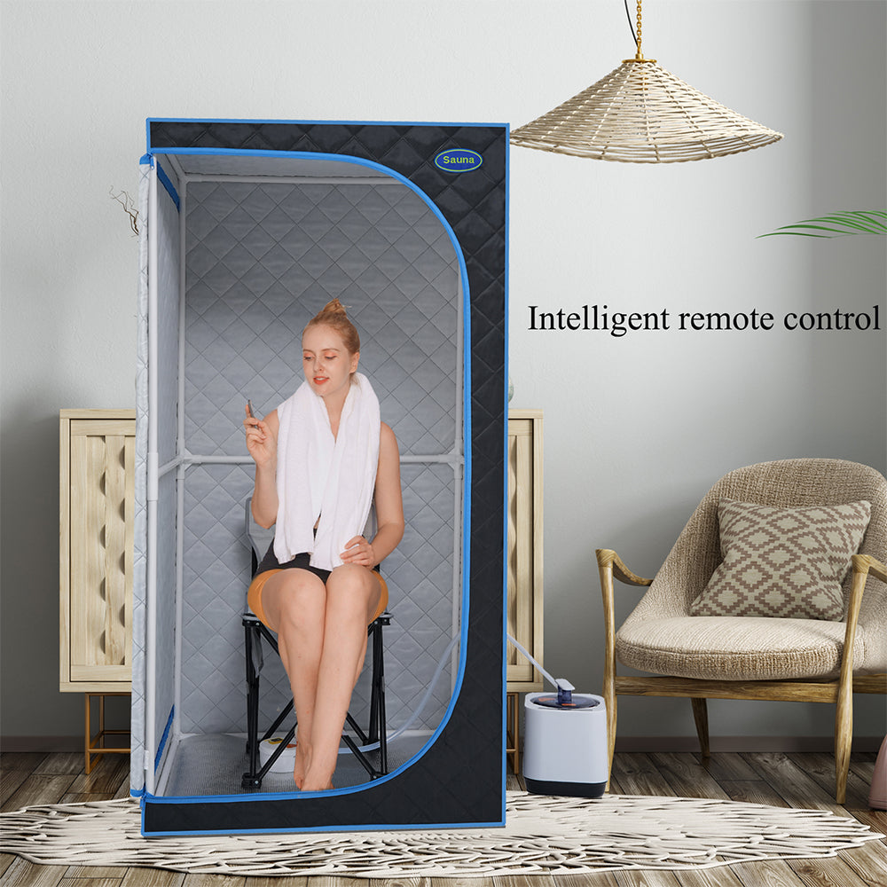 Portable Full Size Steam Sauna Tent - Black_2