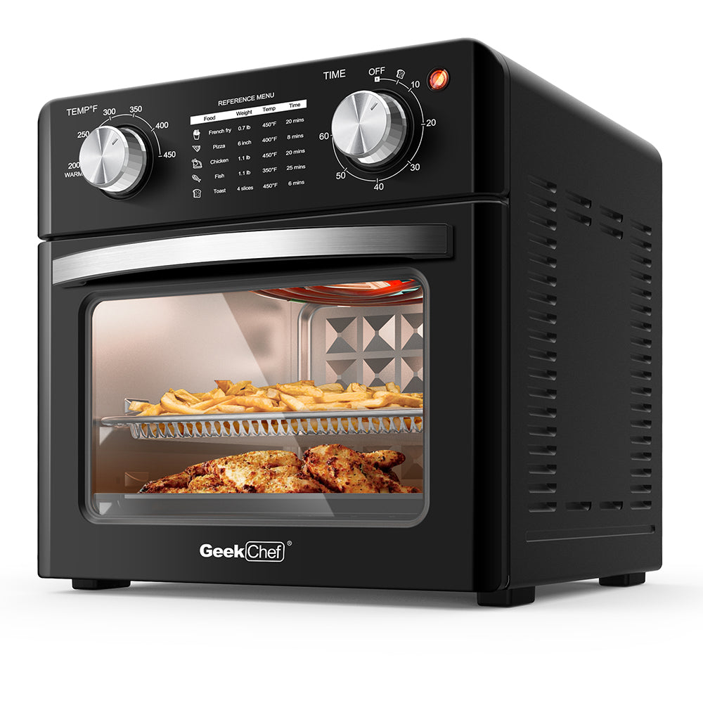 10QT Geek Chef Air Fryer & Toaster Oven: Multi-Function, Black Stainless Steel_3