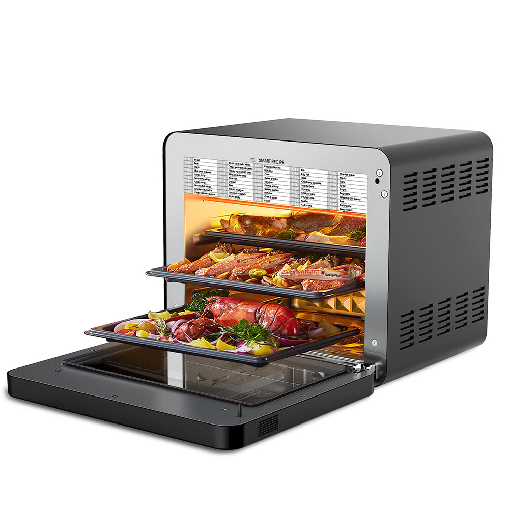 26QT Geek Chef Steam Air Fryer Oven Combo: Black, Stainless Steel_3